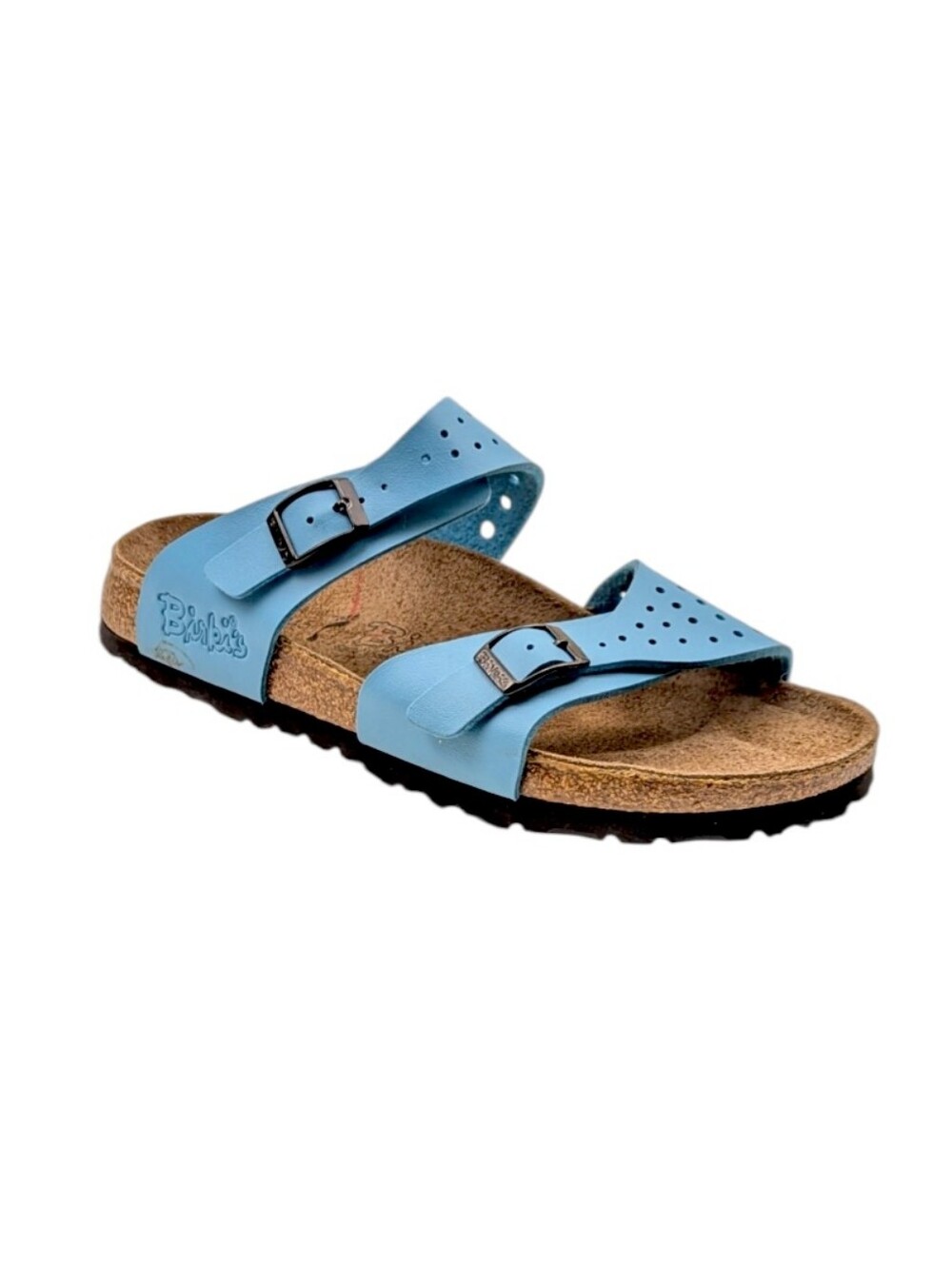 Birki’s Birkenstock Freeport Aqua Blue Perforated Cork Sandals EU 38 US 7 S4135 - Picture 4 of 11